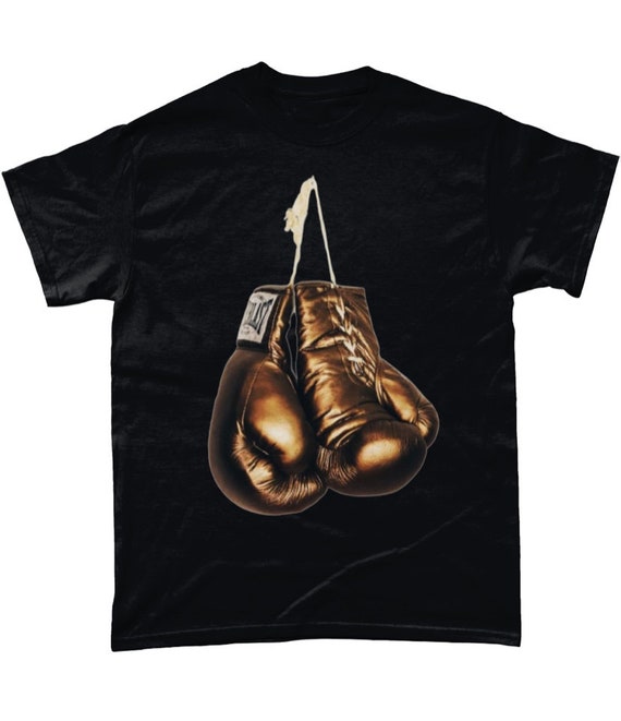 Camiseta de boxeo, guantes de boxeo, camiseta deportiva para hombre y mujer