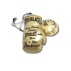 Autographed Mini Boxing Gloves Muhammad Ali (Special Edition) Presented to Elvis