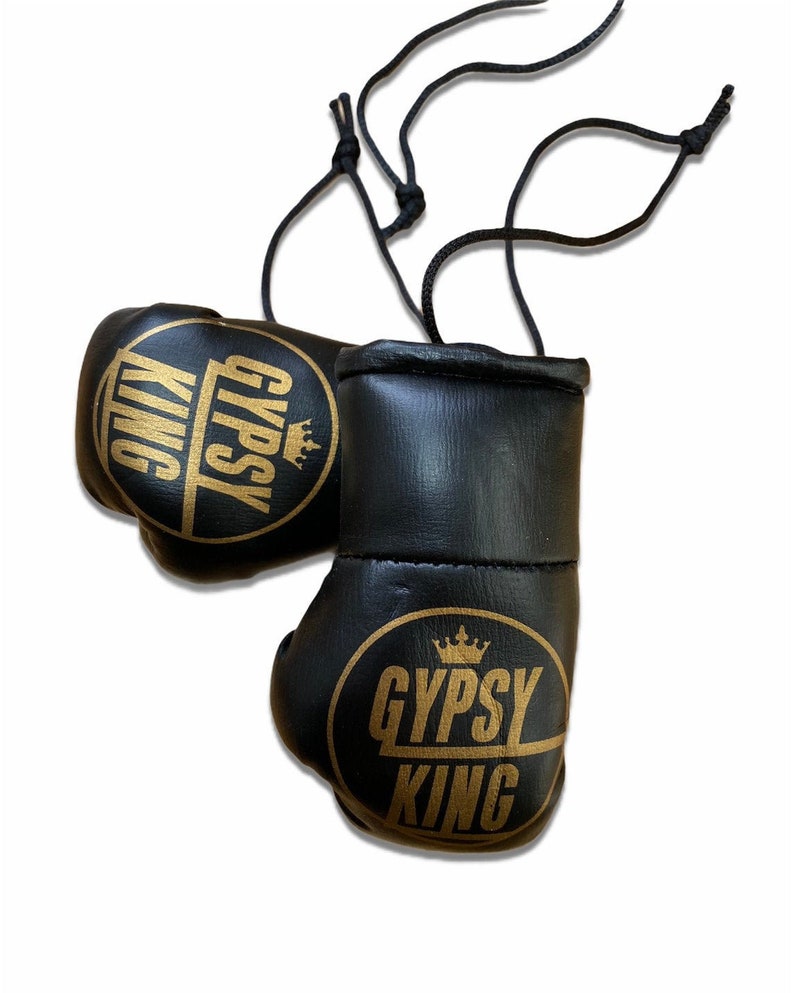 Gypsy King Mini boxing gloves in Black & Gold Tyson Fury Etsy