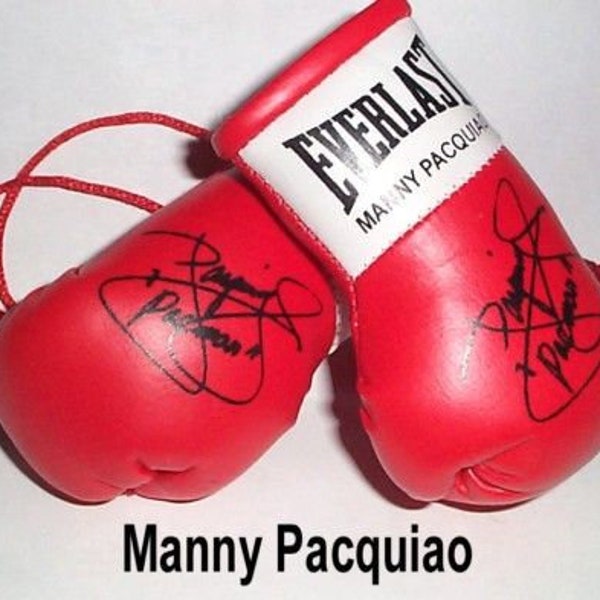 Manny Pacquiao Autographed Mini Boxing Gloves
