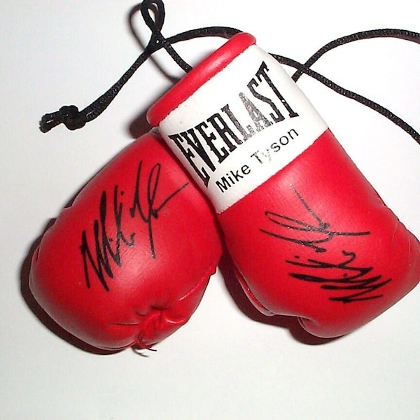 Mini gants de boxe dédicacés par Mike Tyson (objets de collection)