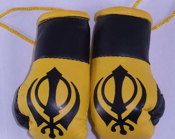 Sikh (Kandha) Mini Boxing Gloves (ideal for rear mirror)