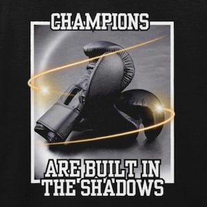 KNOCK OUT!!! Gildan Heavy Cotton T-Shirt in design champions are built in the shadows