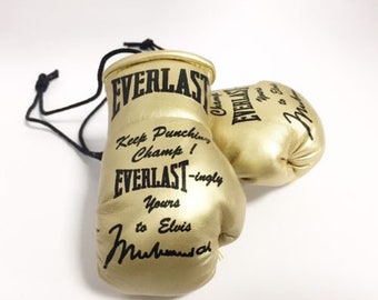 Autographed Mini Boxing Gloves Muhammad Ali (Special Edition) Presented to Elvis