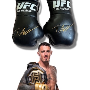 Tom Aspinall Mini UFC Gloves – Heavyweight Champ Replica  UFC Fan Gift, Rear View Mirror Accessory, MMA Collectible, British Fighter
