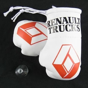 Renault Trucks Mini Boxing Gloves for Lorries/Trucks. White
