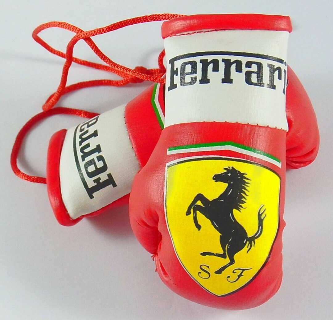 Ferrari Mini Boxing Gloves Rear View Mirror Etsy