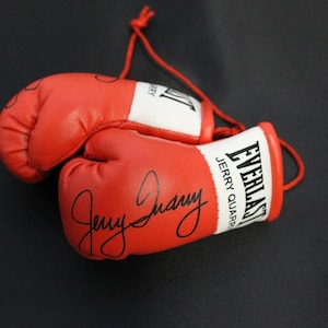 Jerry Quarry Autographed Mini Boxing Gloves