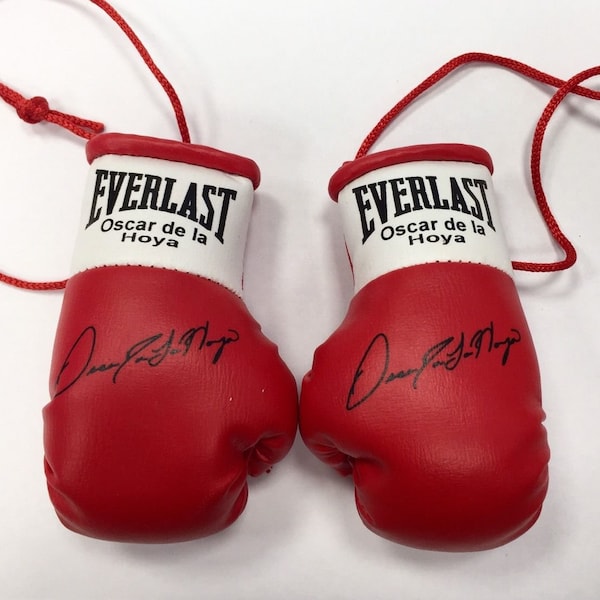 Osca De La HoyaAutographed Mini Boxing Gloves