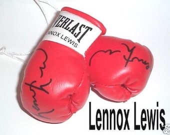 Lennox Lewis Autographed Mini Boxing Gloves