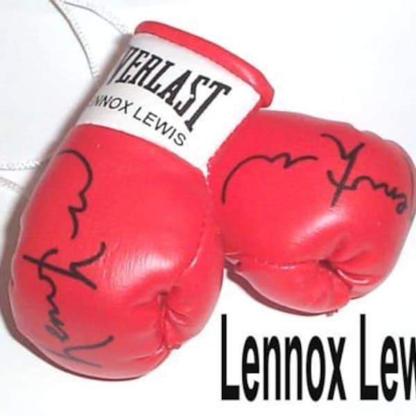 Lennox Lewis Autographed Mini Boxing Gloves