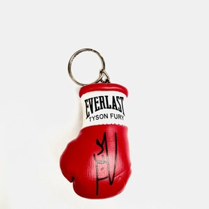 Tyson Fury Autographed Mini Boxing Glove keyring