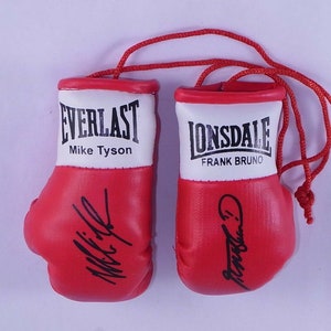 Mike Tyson V Frank Bruno Autographed Mini Boxing Gloves