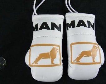 MAN TRUCKS Mini Boxing Gloves for Lorries/Trucks. White