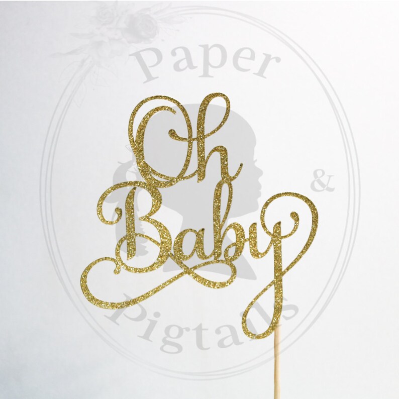 Download Oh Baby Cupcake Or Cake Topper Digital Download Baby Shower Topper Svg Party Supplies Party Decor Vadel Com