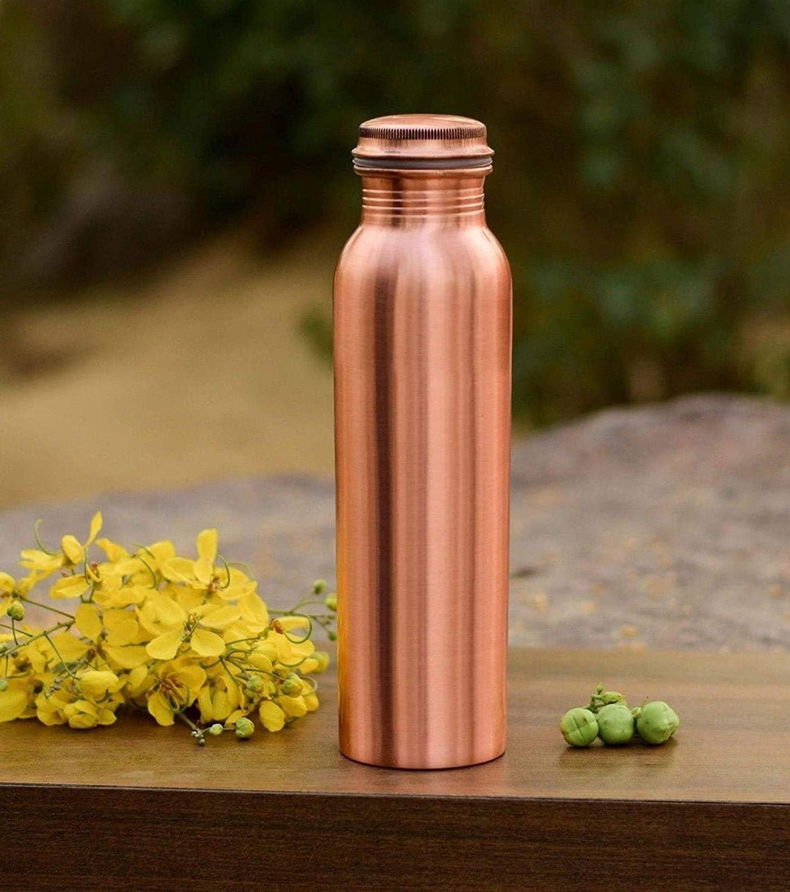 Pure Copper Water Bottle 32 Oz India Ayurveda Immunity Booster Etsy