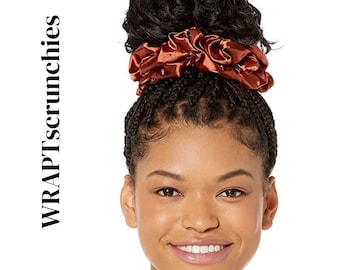Extra Large Satin Scrunchies for Locs, Thick Natural Hair & Braids | XL Headband Scrunchies