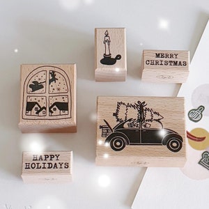 Stacey Yellow Studio Christmas Collection Rubber Stamp