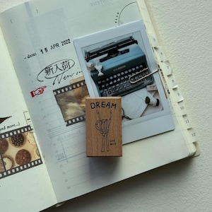 Pieczątka gumowa w stylu Vintage (lekko używana) | Pieczątka do planera | Pieczątka do scrapbookingu | Materiały rzemieślnicze | Pakowanie prezentów Dekoracja kartek Dziennik
