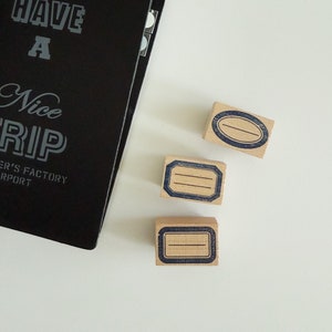 Kurukynki Label Wood Rubber Stamp