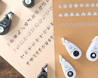 Plus Deco Rush Monochrome Decoration Tape Limited Edition Craft Supplies for Planner, Scrapbook, Bullet Journal Notebook Japanese Stationery