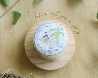 Teayou Amelie's Day Trip Die cut PET Tape 1 Roll 1000 cm Craft Supplies for Journal, Planner, Scrapbook, Gift Wrapping, Notebook, Stationery