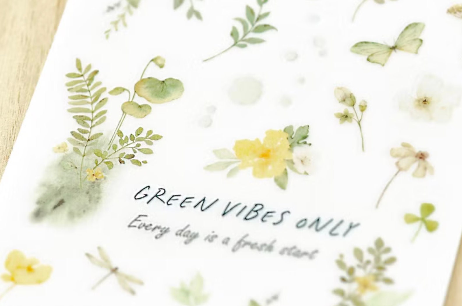 Floral Print-On Stickers: Botanical Journal Scrapbook Embellishments