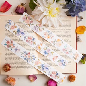 Meow Illustration Fantasy Flower Washi Tape Sample 1 Loop 70 cm