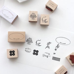 Nyret Design Vol.9 Postkartenserie | Planer Stempel | Vintage Design Stempel | Bullet Journal Stempel, Bastelbedarf Geschenkverpackung