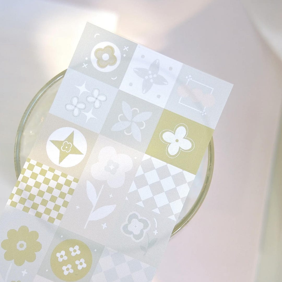 Freckles Tea Vol.4 Flower Tiles Kiss Cut Sticker Tape 1 Roll 500 Cm - Etsy