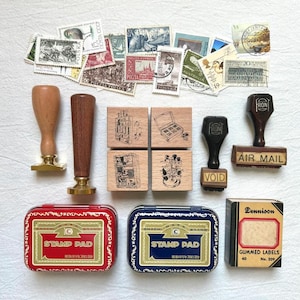 Conjunto de 4 carimbos de borracha Liberty.hk - Armazenamento dos meus tesouros ll