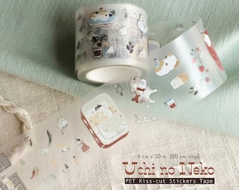 Teayou Uchi no Neko Die cut PET Tape 1 Roll 1000 cm