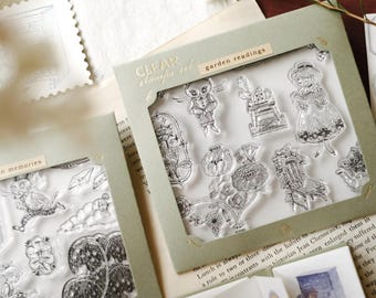 Teayou Crystal seal Clear Stamp Set - Garden Series