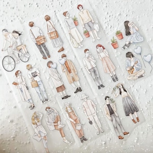 Girl Illustrations PET Tape: Listeninda X Windry R. Craft Tape for Journaling