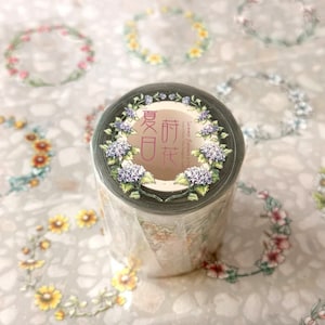 Lady F Summer Flowers Dyed-Cut Label Stickers Tape 1 Roll 1000 cm