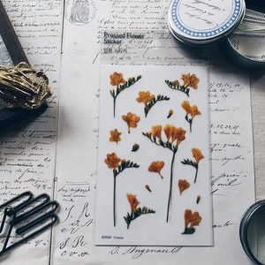 Sticker geperste bloem Appree - fresia