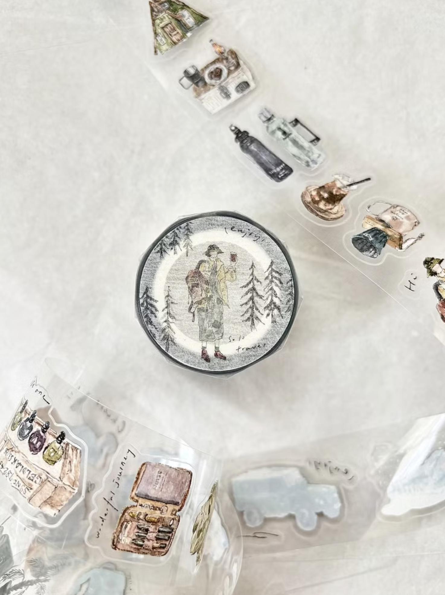 Cinta adhesiva de viaje PET Pion Solo Travel, 1 rollo, 500 cm