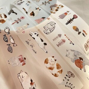 Cinta adhesiva para mascotas Pion Design Cat Girl, 1 rollo de 1000 cm