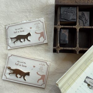 Clife Cat Brass Clip: Japanese Stationery, Journal Planner Clip