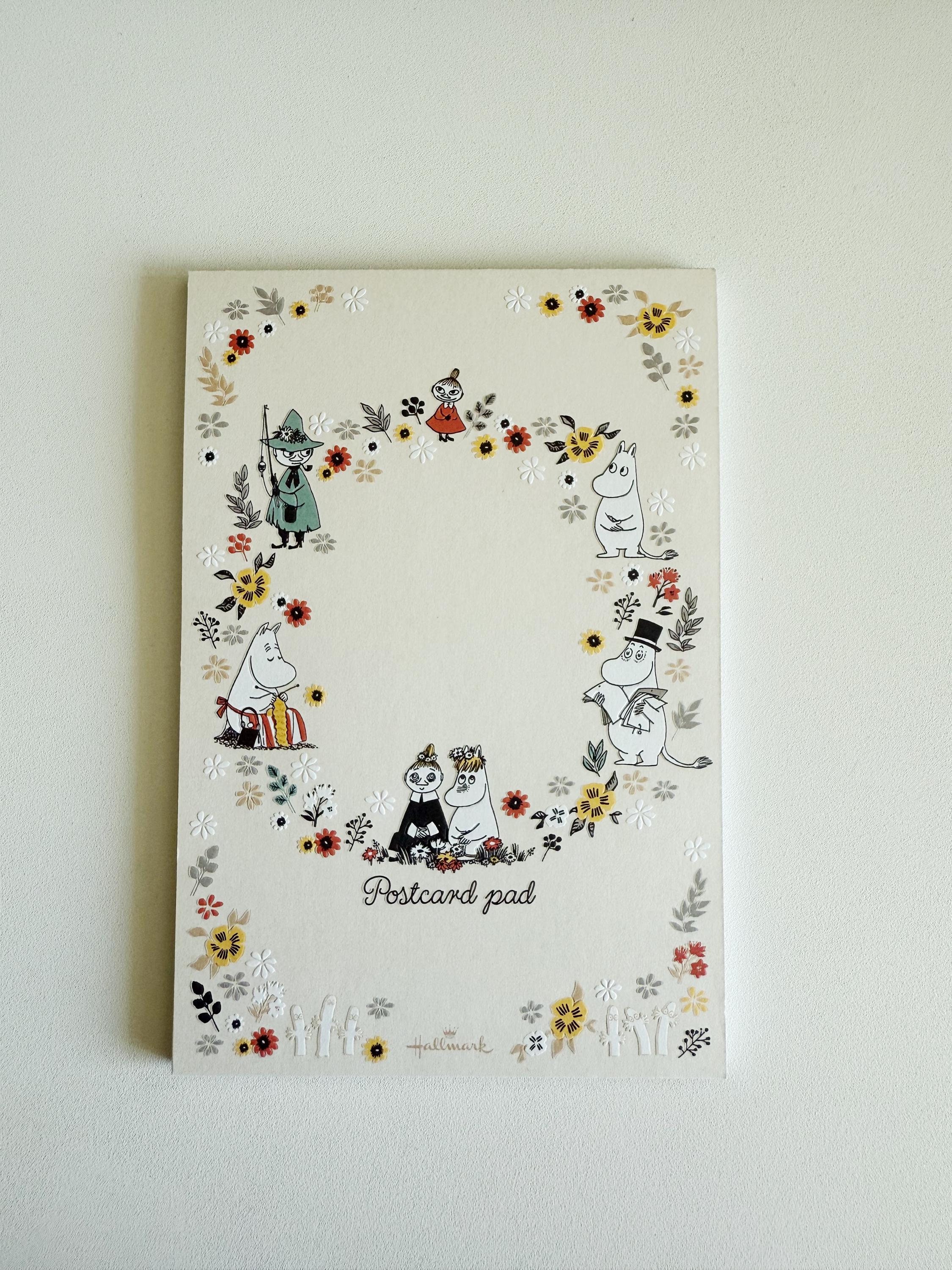 Moomin Flower Frame Postcard Birthday Card Greeting Card Bullet Journal Junk Journal Christmas Gift Card Craft Supplies Japanese Stationery