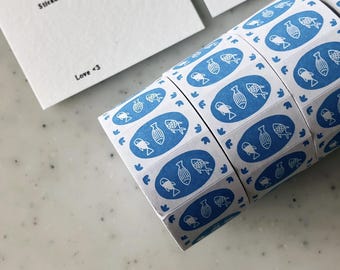 Somesortof.fern Cat ministicker labeltape monster