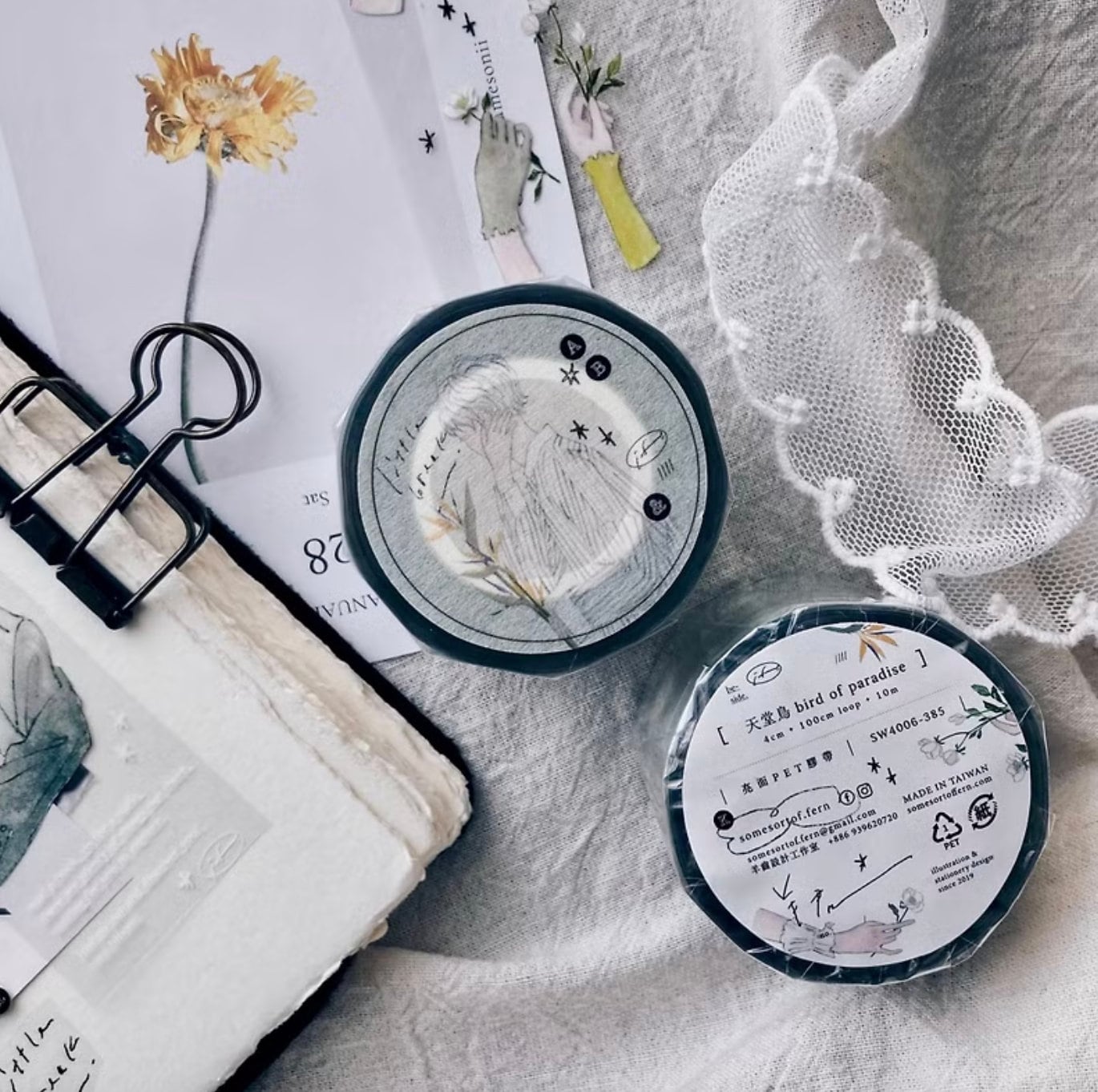 Somesortof.fern バード オブ パラダイス PET テープ 1 ロール 1000 cm