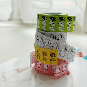 Somesortof.fern Cat ministicker labeltape monster