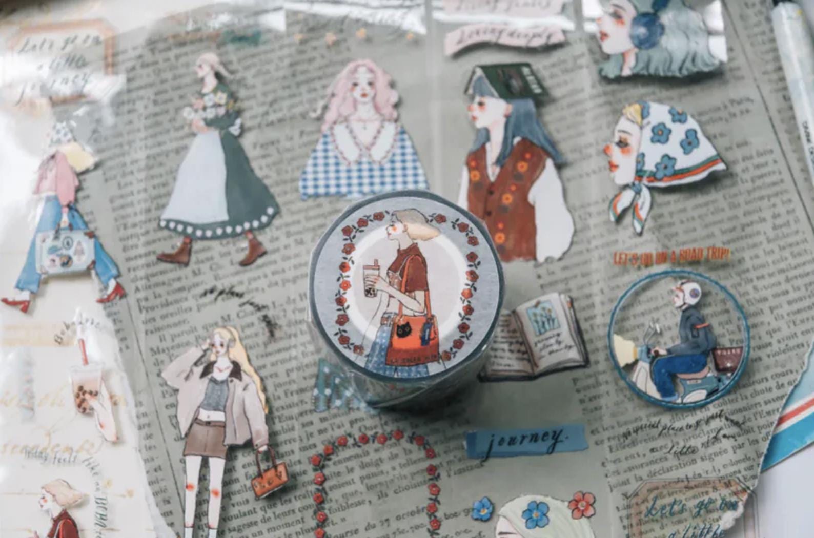 ラ・ドルチェ・ヴィータ ガールイラスト PETテープ - 1000 cm - Etsy 日本