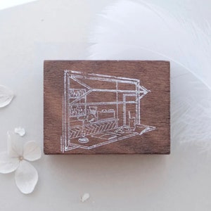 Sello de goma Happy Corner de JIEYANOW ATELIER X Little Stationery Research Studio
