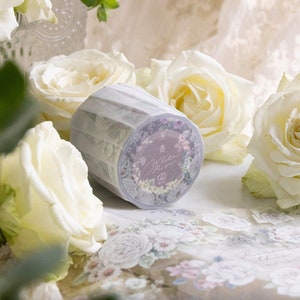 Loidesign White Rose PET Tape 1 Roll 1000 cm