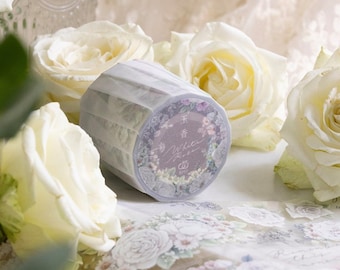 Loidesign White Rose PET Tape 1 Roll 1000 cm