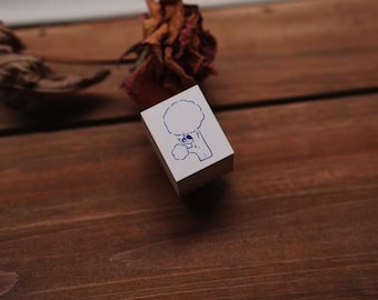 Ivy Snow Rubber Stamp - Hey!