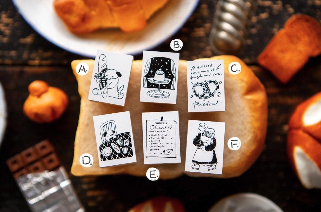 Ours Studio The Gift Bakery Series Wood Rubber Stamp