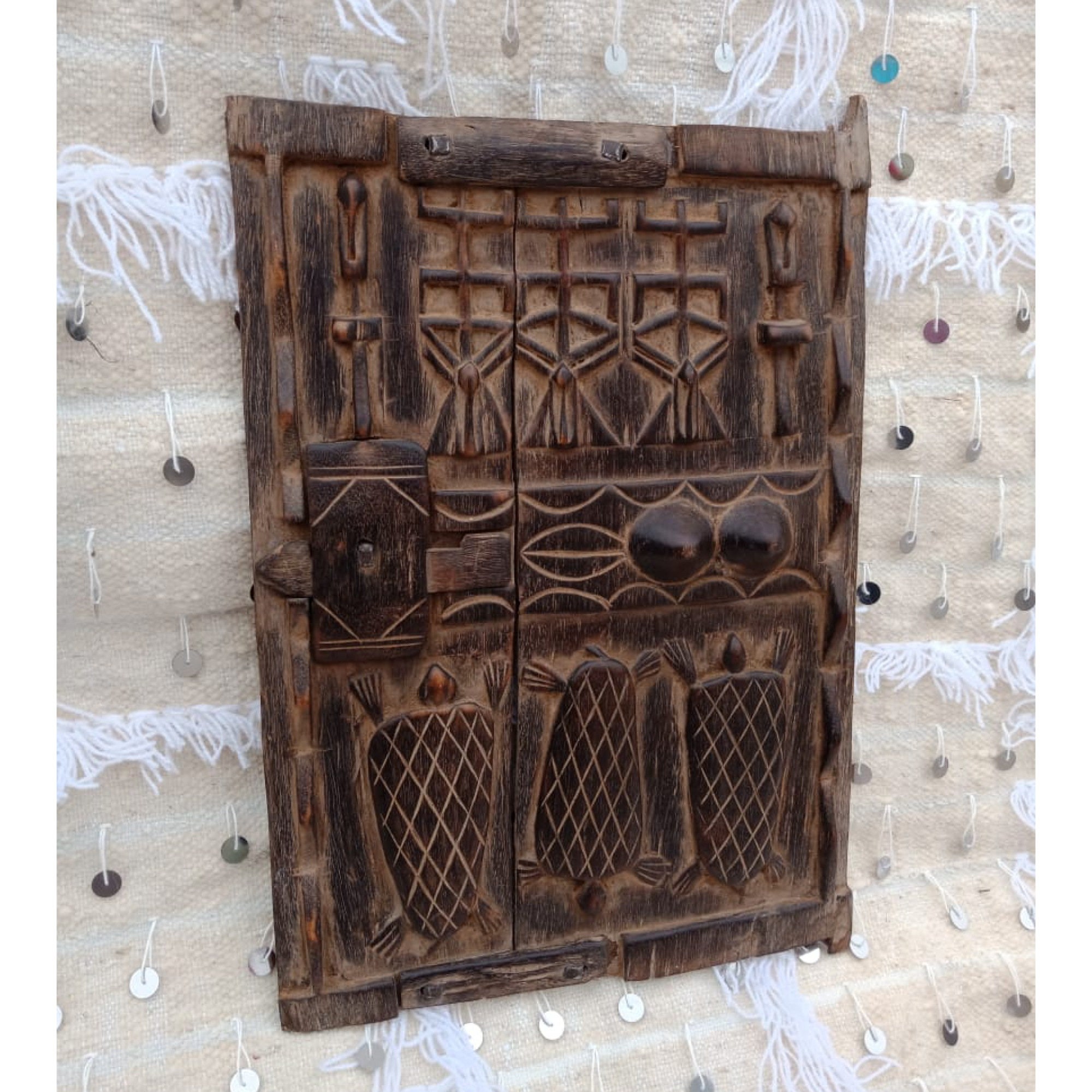 African dogon door carved wood door 1611 in antique wood Etsy